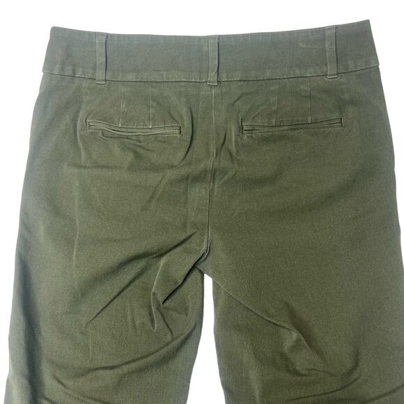 Loft Olive Curvy Skinny Flat Front Vintage Inspired Tapered Ankle Pants Size 6 - Picture 5 of 9
